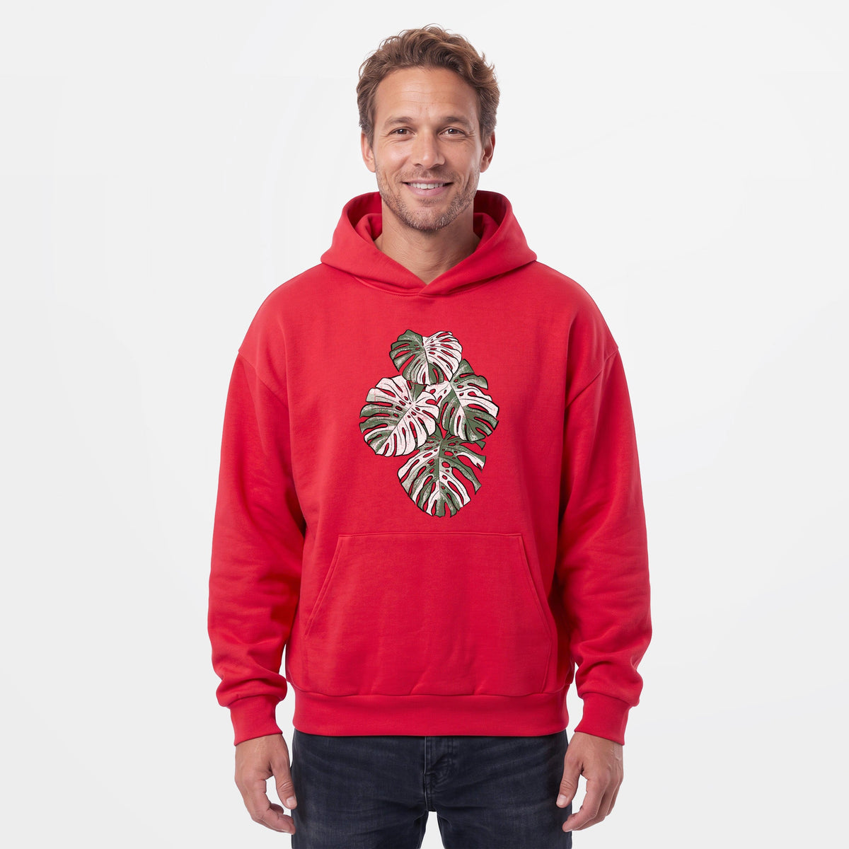 Variegated Monstera  - Statement Midweight Hoodie
