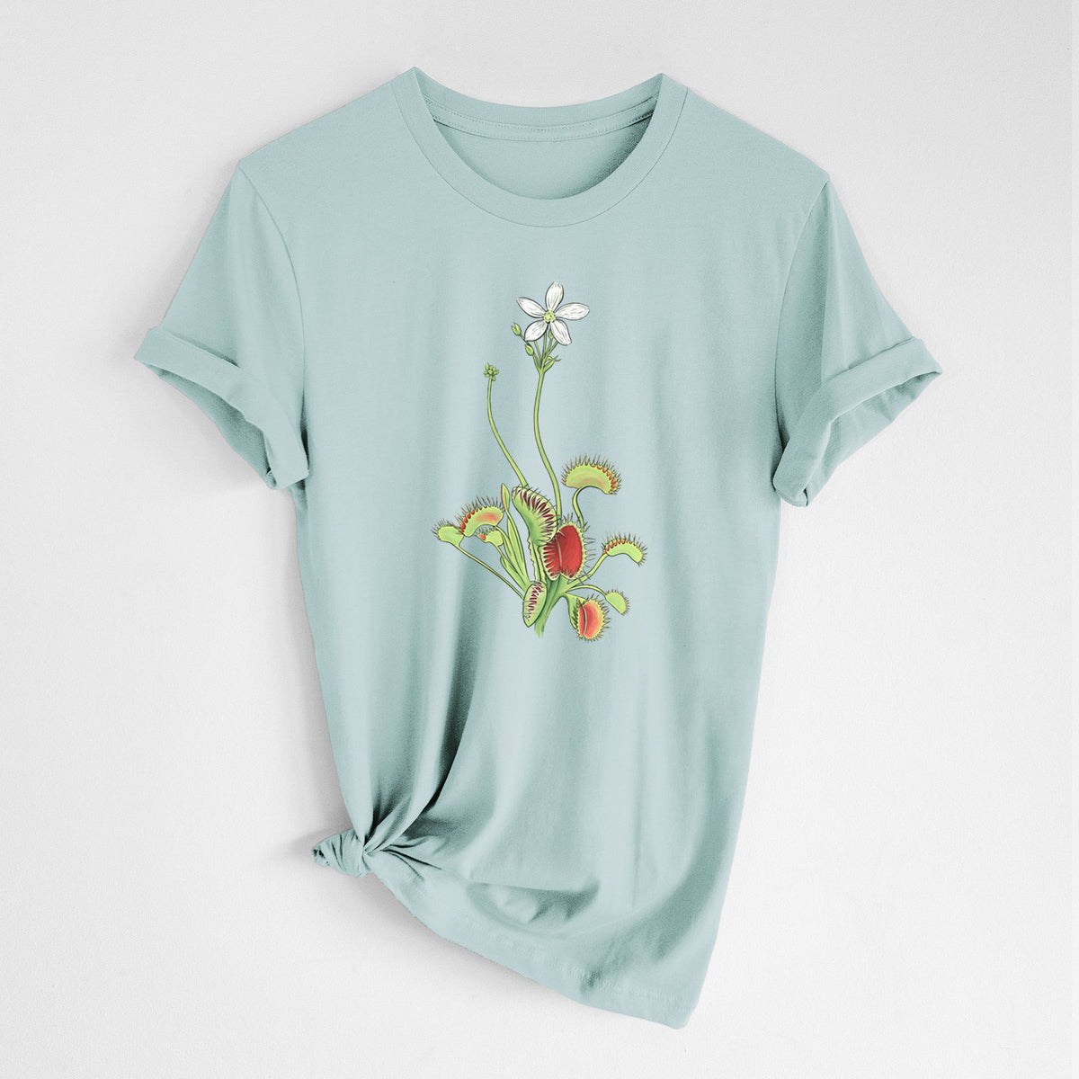 Colorful Carnivorous Venus Fly Trap - Lightweight 100% Cotton Unisex Crewneck