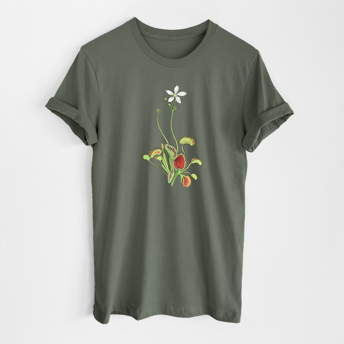 Colorful Carnivorous Venus Fly Trap - Lightweight 100% Cotton Unisex Crewneck