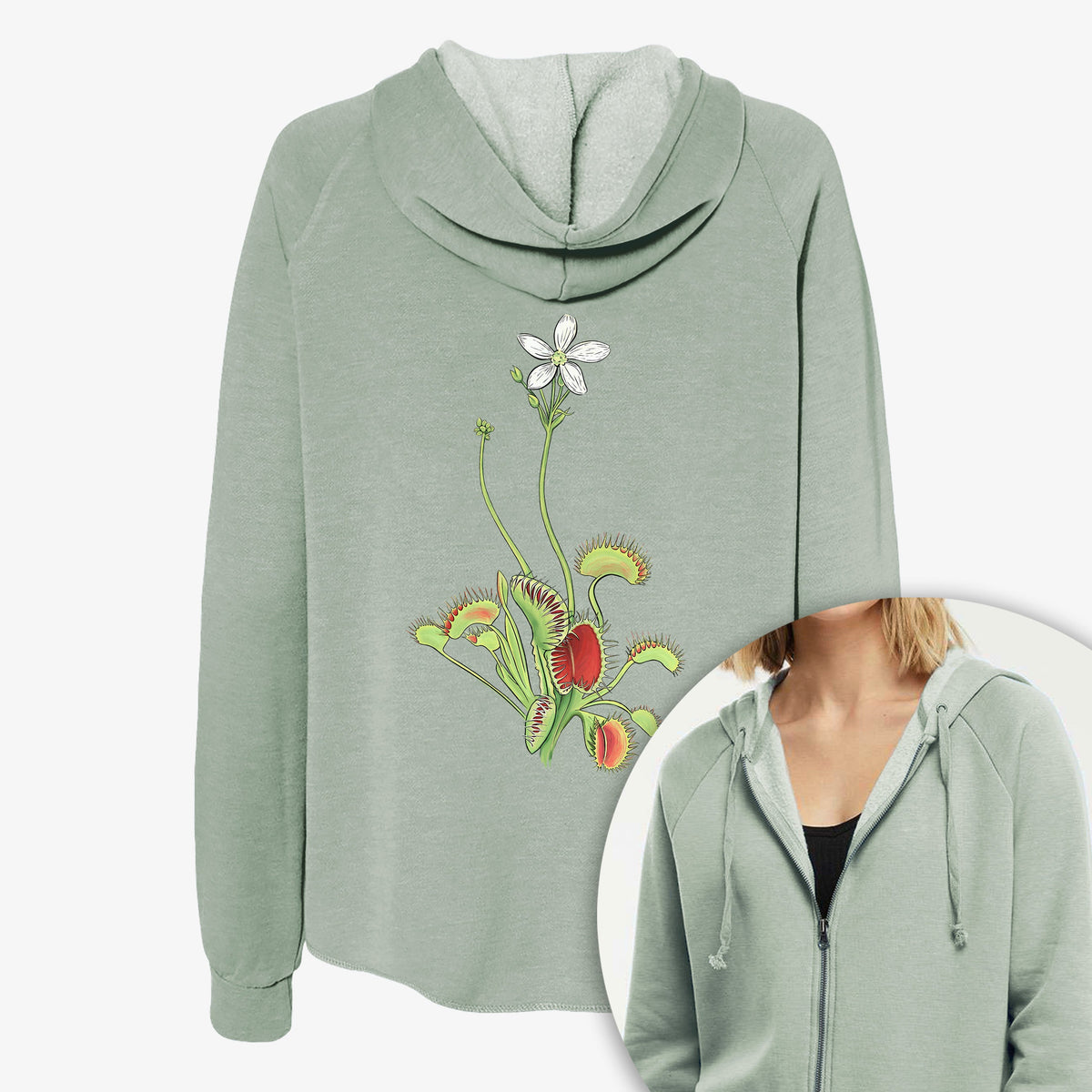 VenusFlyFlower - Women's Cali Wave Zip-Up Sweatshirt