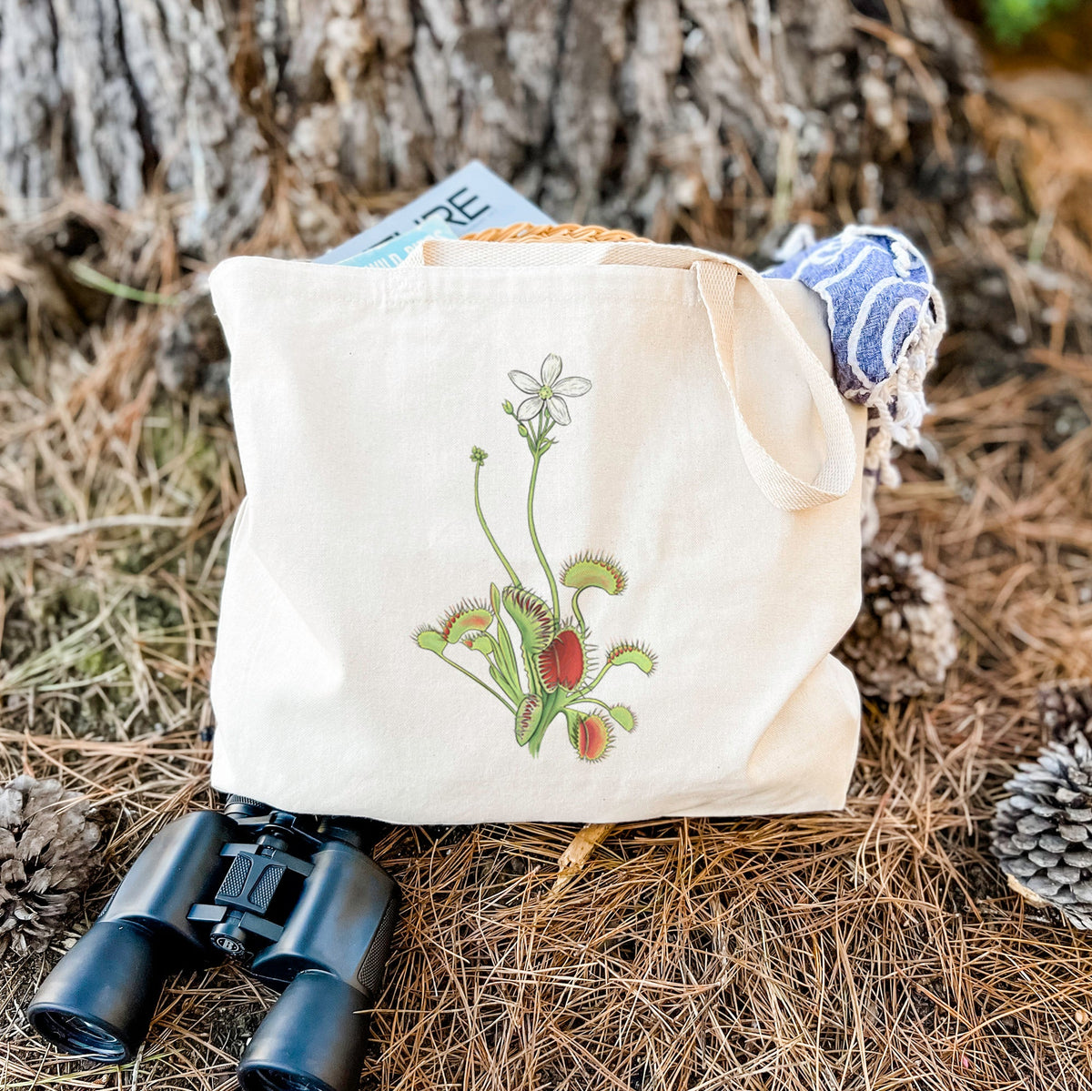 Colorful Carnivorous Venus Fly Trap - Tote Bag