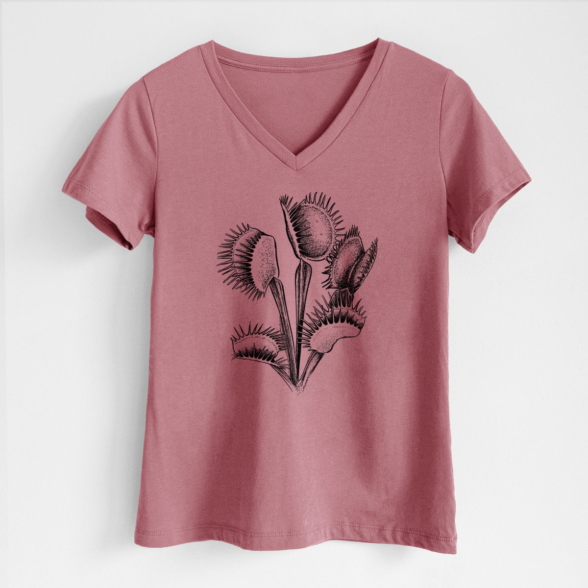 Venus Fly Trap - Dionaea muscipula - Women's Lightweight Relaxed Fit 100% Cotton V-neck