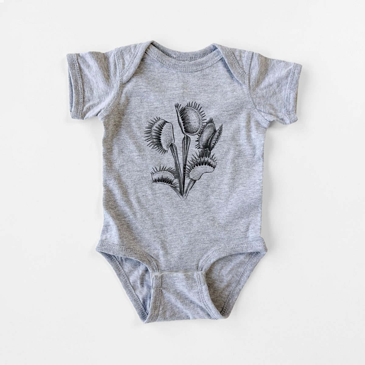 Venus Fly Trap - Dionaea muscipula - Baby Fine Jersey Bodysuit