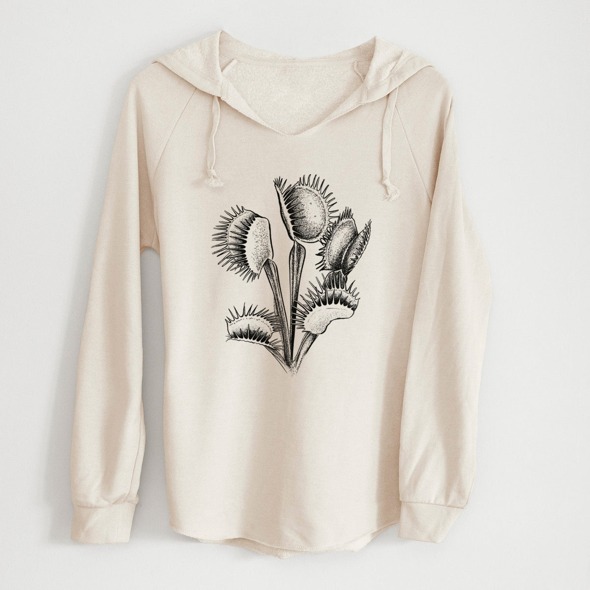 Venus Fly Trap - Dionaea muscipula - Cali Wave Hooded Sweatshirt