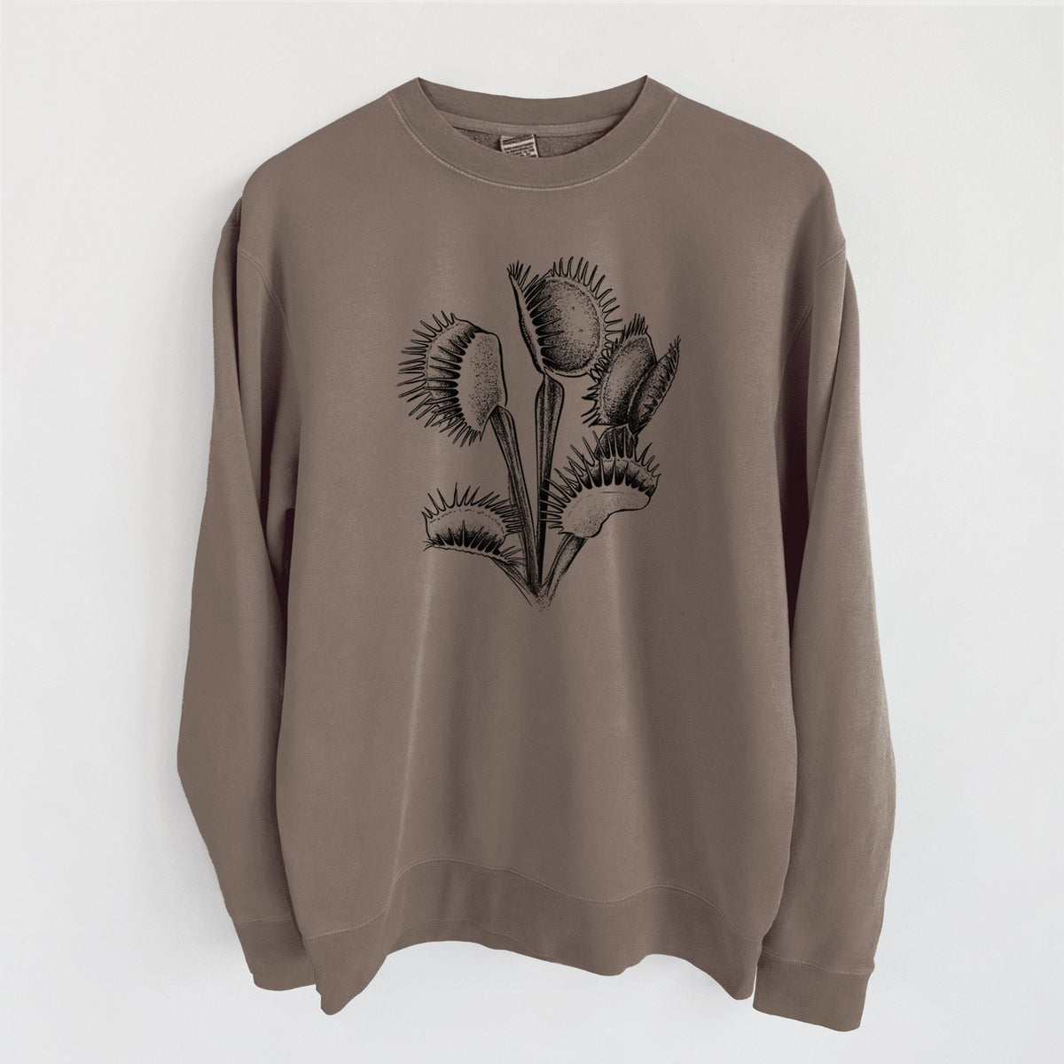 Venus Fly Trap - Dionaea muscipula - Unisex Pigment Dyed Crew Sweatshirt