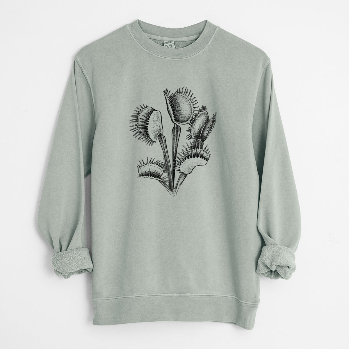 Venus Fly Trap - Dionaea muscipula - Unisex Pigment Dyed Crew Sweatshirt