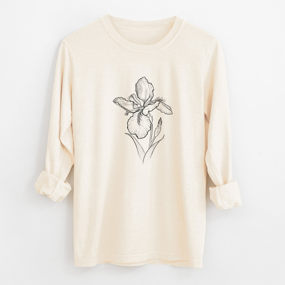 Wall Iris - Iris tectorum - Unisex Comfort Colors 100% Cotton Long Sleeve