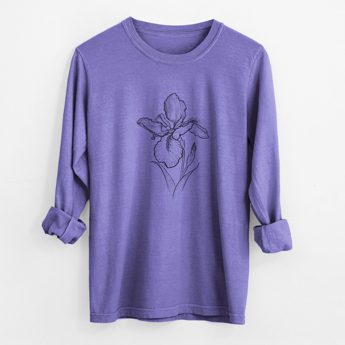 Wall Iris - Iris tectorum - Unisex Comfort Colors 100% Cotton Long Sleeve