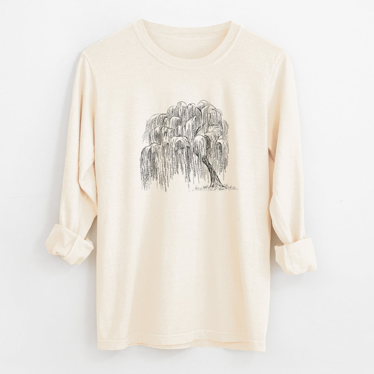Weeping Willow - Salix babylonica - Unisex Comfort Colors 100% Cotton Long Sleeve