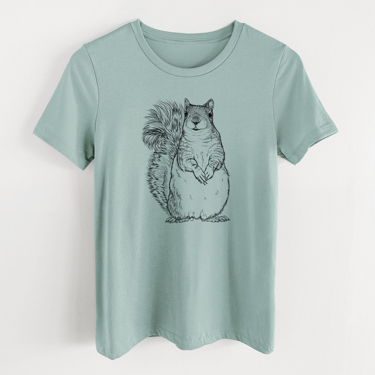 Western Grey Squirrel - Sciurus griseus - Women's Lightweight Relaxed Fit 100% Cotton Crewneck