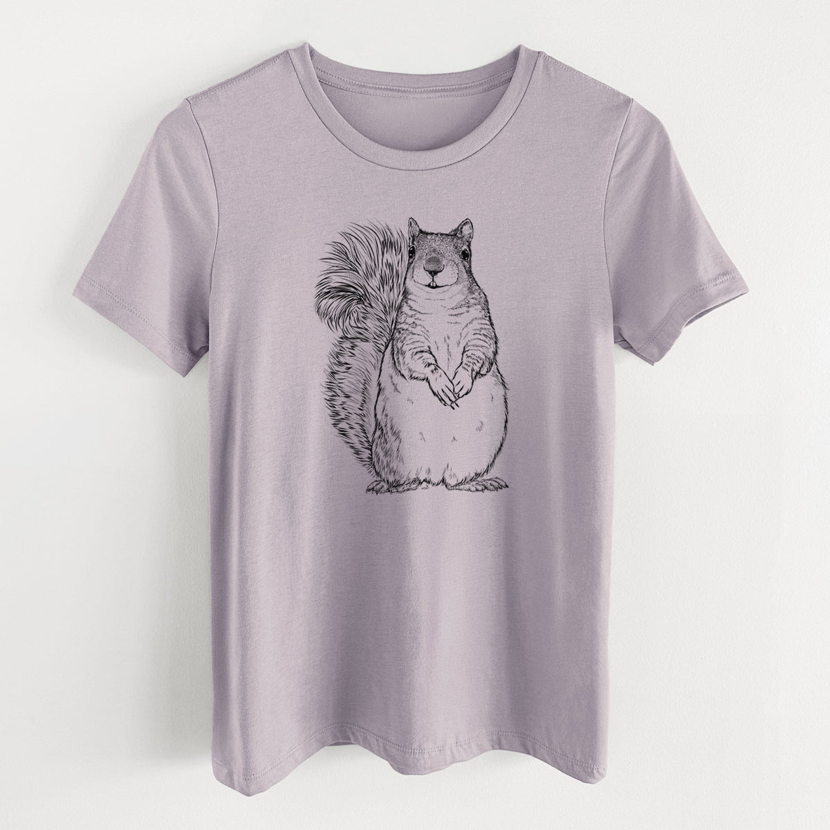 Western Grey Squirrel - Sciurus griseus - Women's Lightweight Relaxed Fit 100% Cotton Crewneck