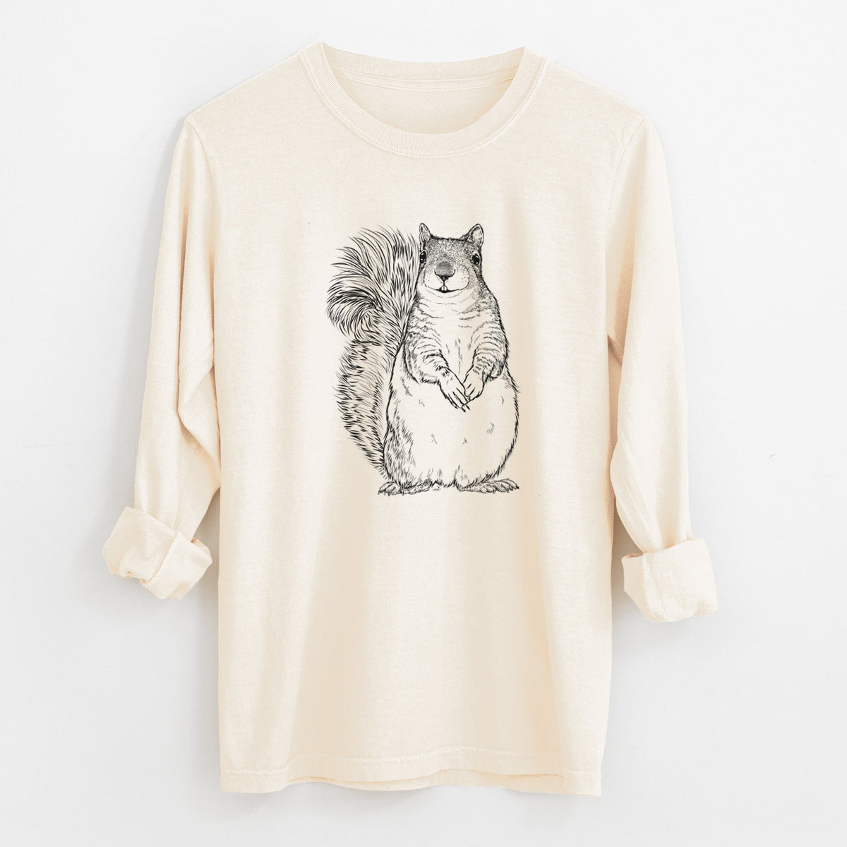 Western Grey Squirrel - Sciurus griseus - Unisex Comfort Colors 100% Cotton Long Sleeve