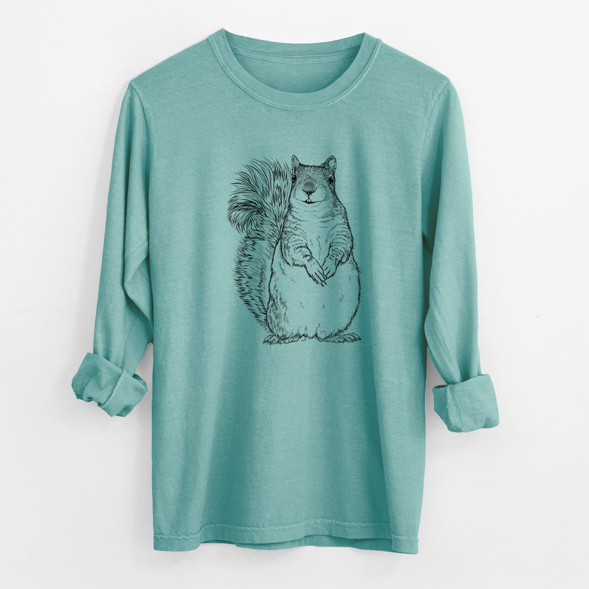 Western Grey Squirrel - Sciurus griseus - Unisex Comfort Colors 100% Cotton Long Sleeve