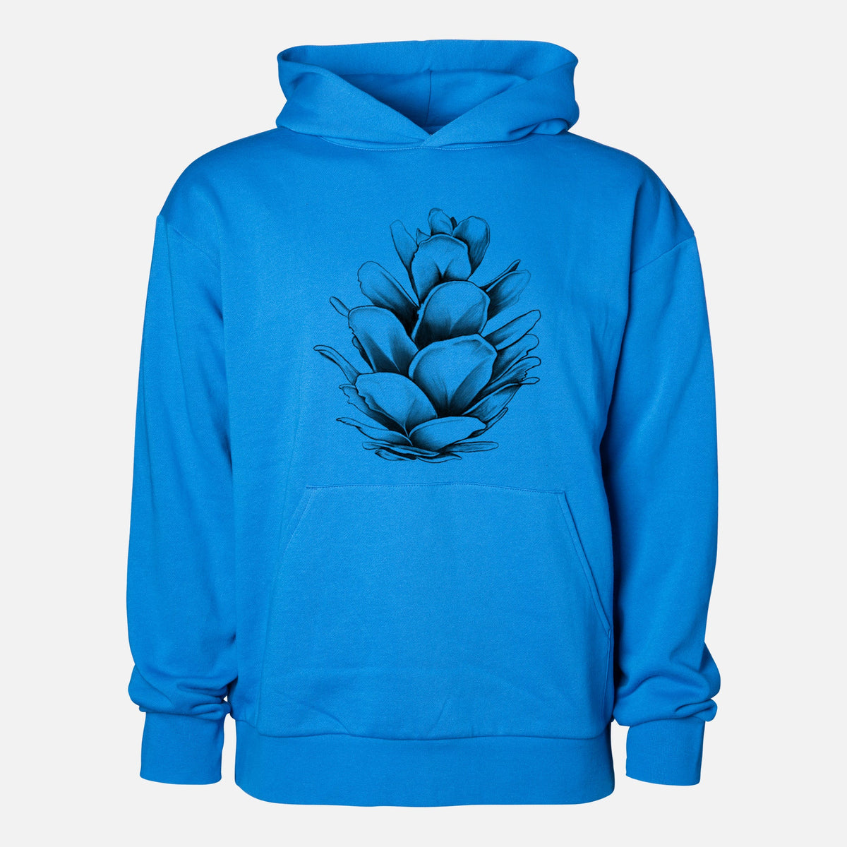 Tsuga heterophylla - Western Hemlock Pine Cone  - Statement Midweight Hoodie