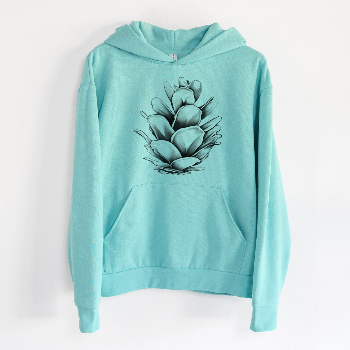Tsuga heterophylla - Western Hemlock Pine Cone  - Statement Midweight Hoodie
