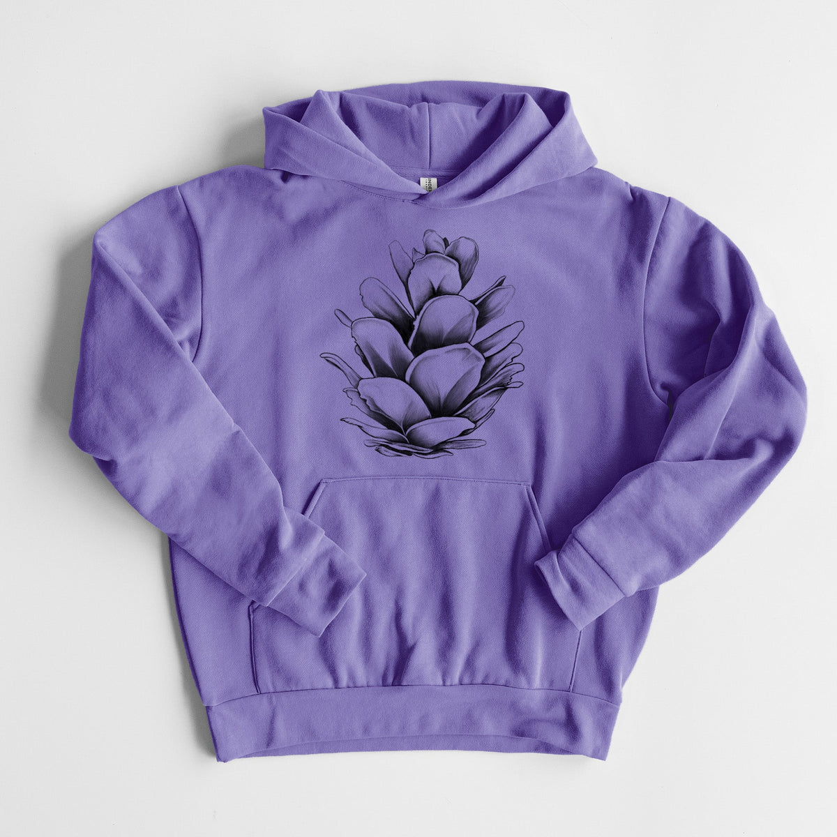 Tsuga heterophylla - Western Hemlock Pine Cone  - Statement Midweight Hoodie