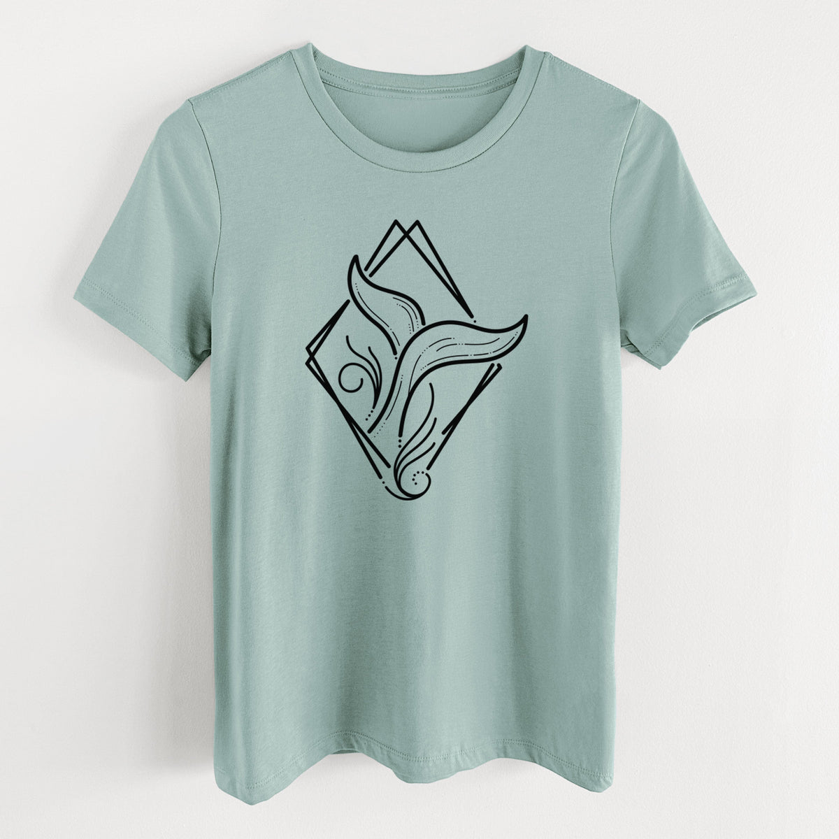 Whale Diamond - Women's Lightweight Relaxed Fit 100% Cotton Crewneck
