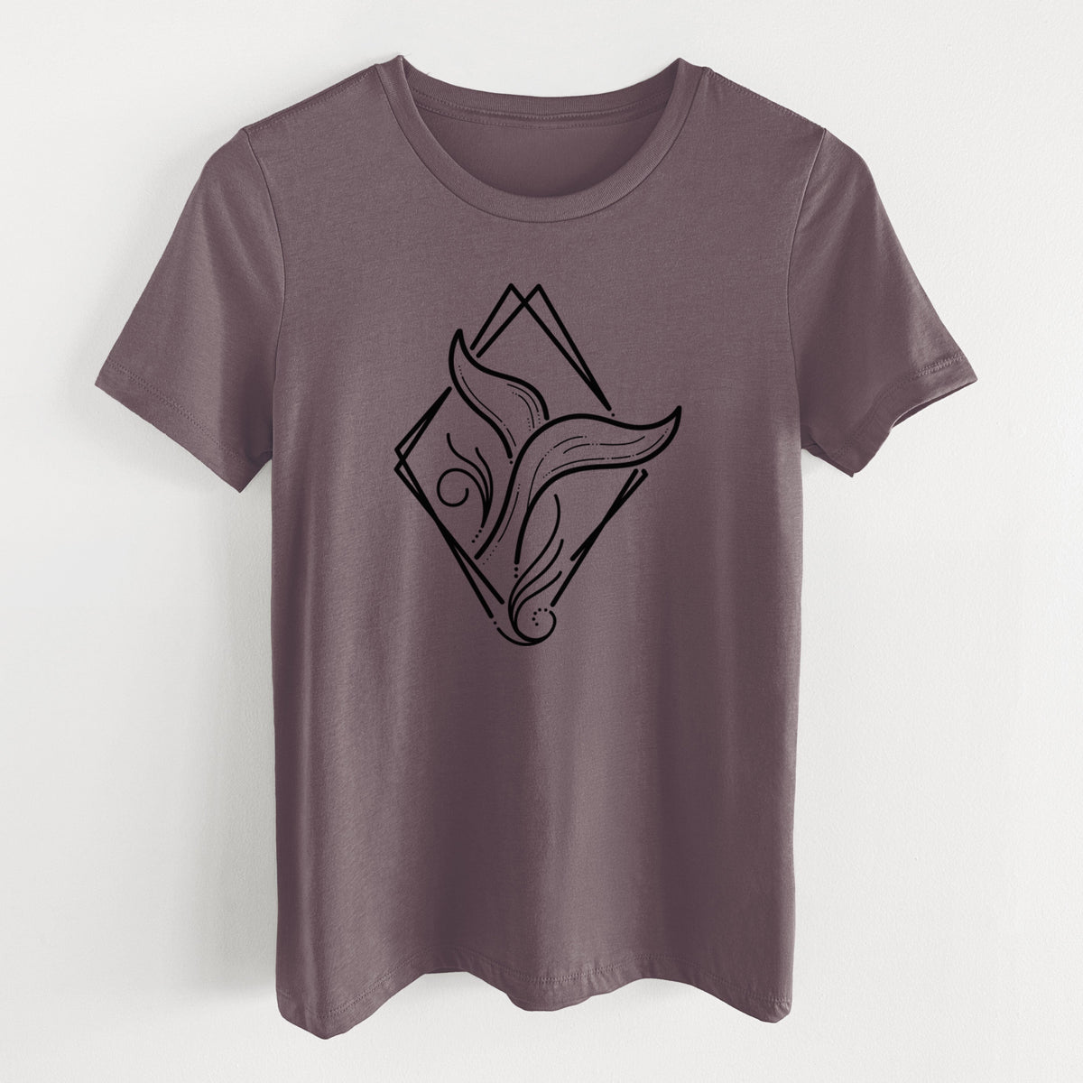 Whale Diamond - Women's Lightweight Relaxed Fit 100% Cotton Crewneck
