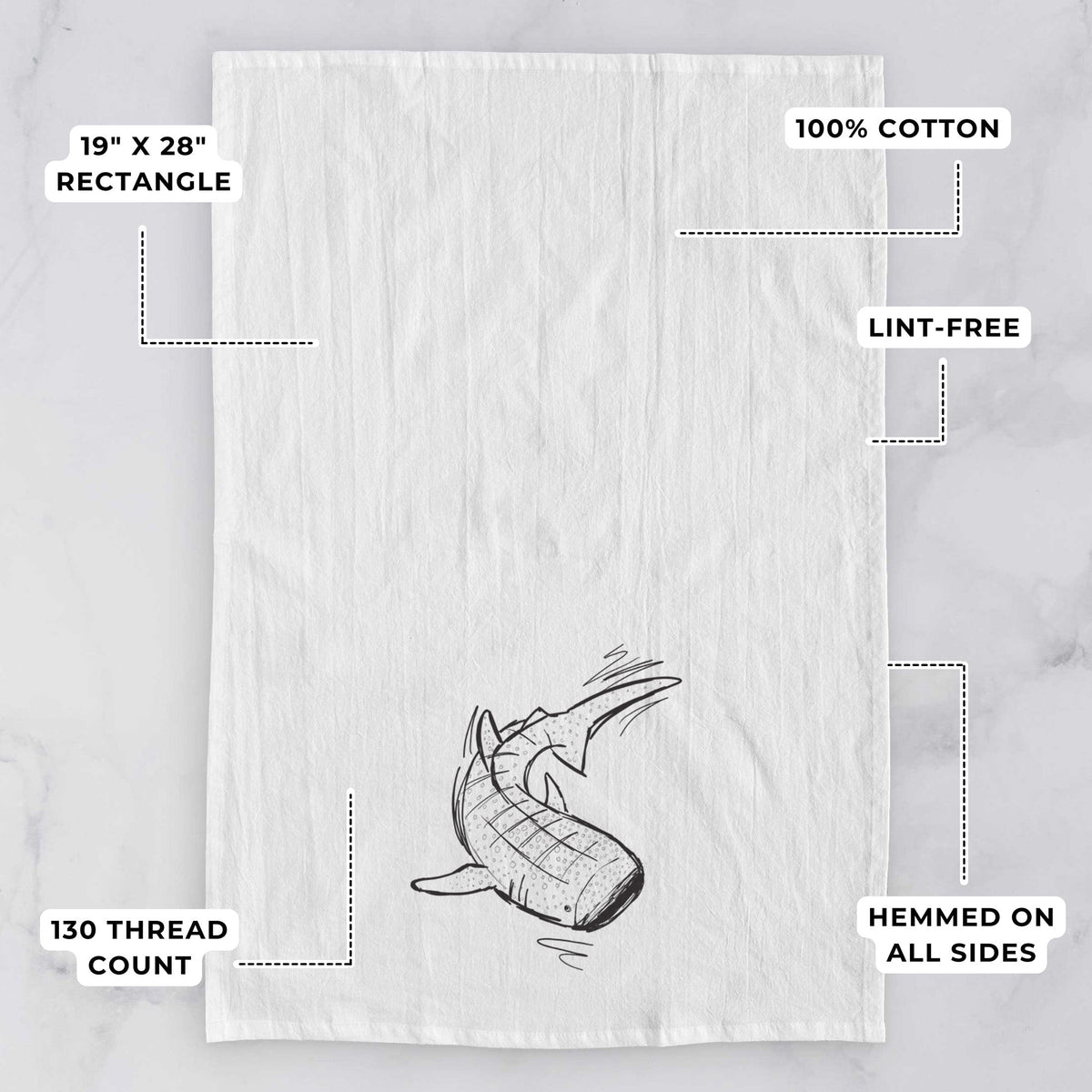 Whale Shark Tea Towel