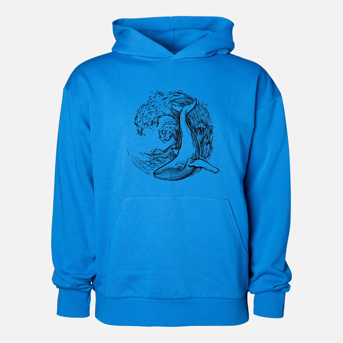 Whale Wave  - Statement Midweight Hoodie