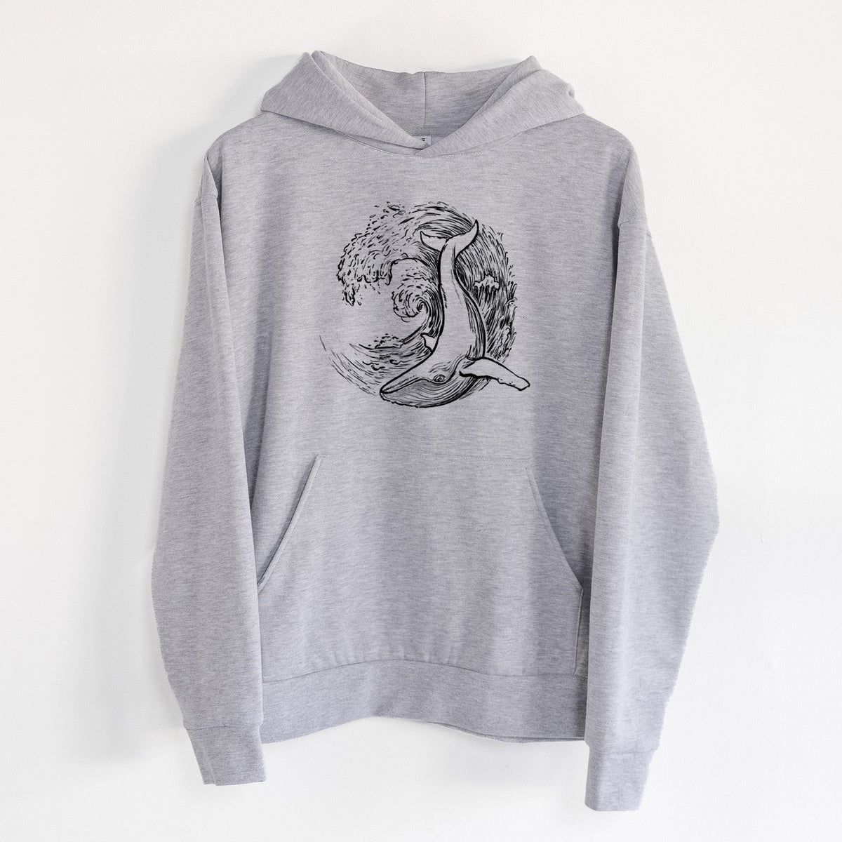 Whale Wave  - Statement Midweight Hoodie