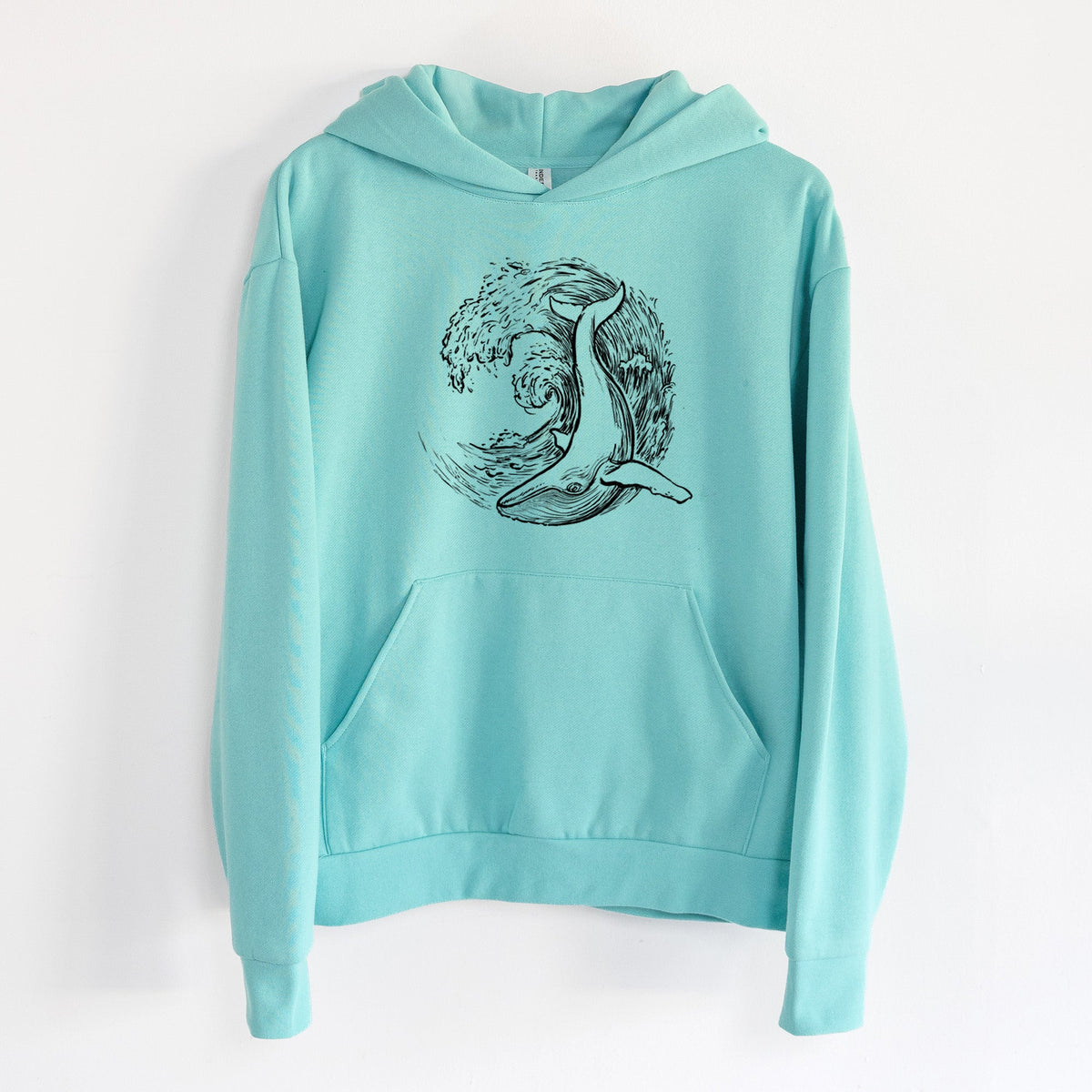 Whale Wave  - Statement Midweight Hoodie