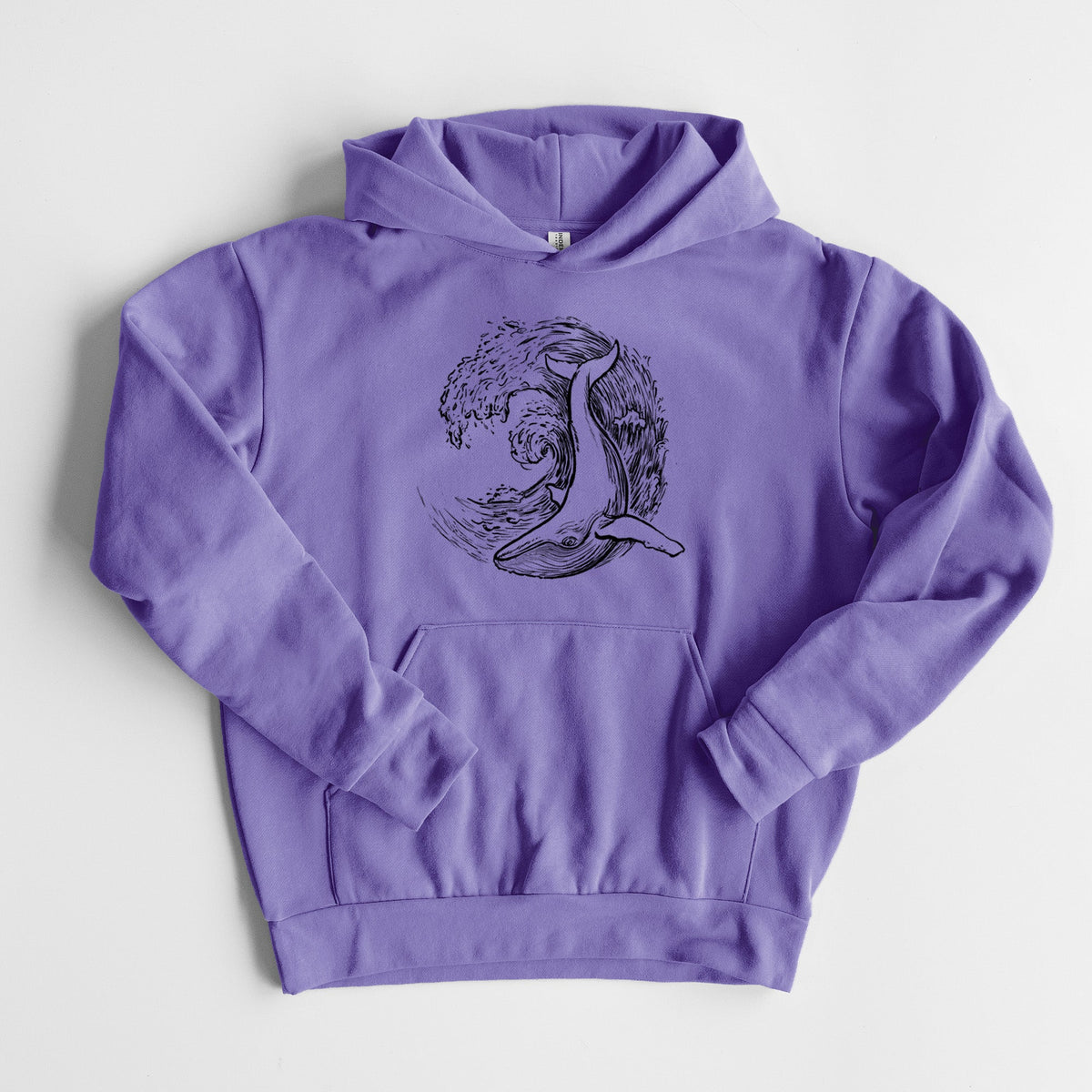 Whale Wave  - Statement Midweight Hoodie