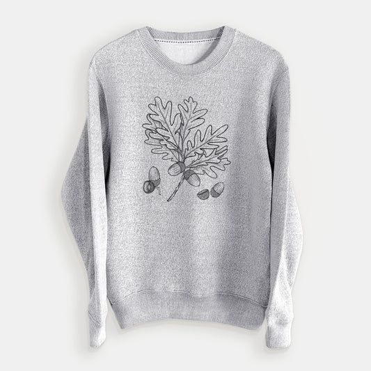 White Oak Branch with Acorns - Quercus alba - Knit Sweatshirt