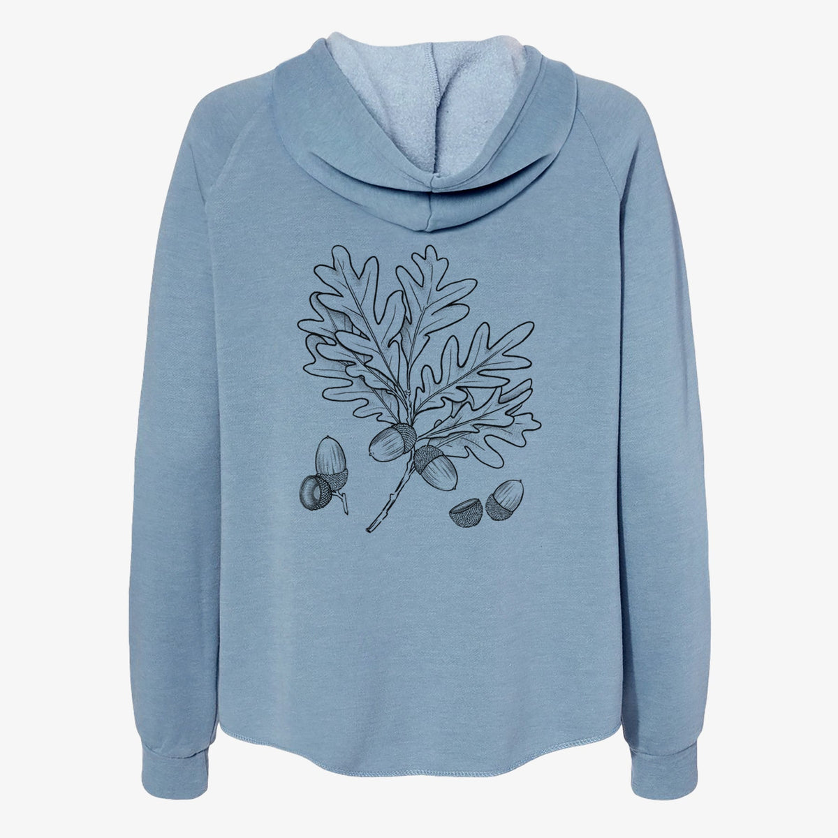 White Oak Branch with Acorns - Quercus alba - Women's Cali Wave Zip-Up Sweatshirt
