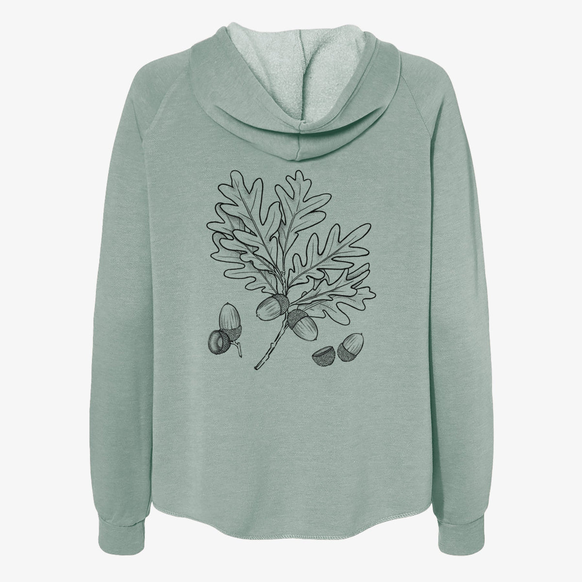 White Oak Branch with Acorns - Quercus alba - Women's Cali Wave Zip-Up Sweatshirt