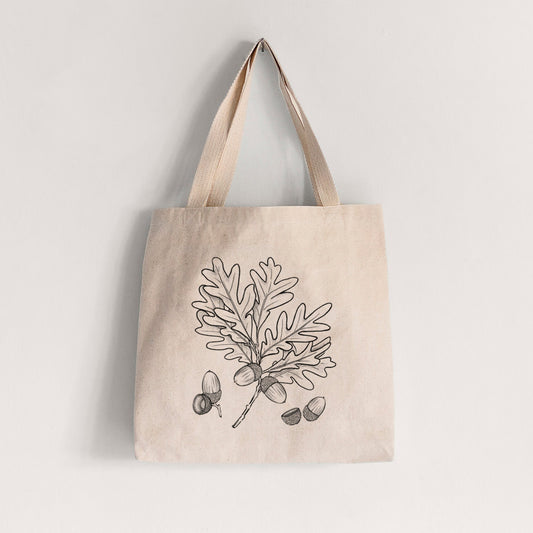 White Oak Branch with Acorns - Quercus alba - Tote Bag