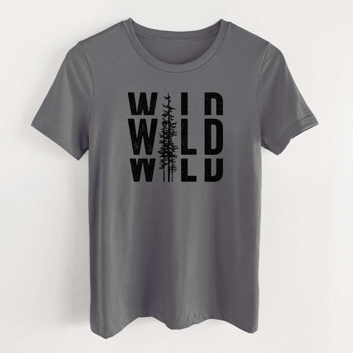 Wild - Women's Lightweight Relaxed Fit 100% Cotton Crewneck