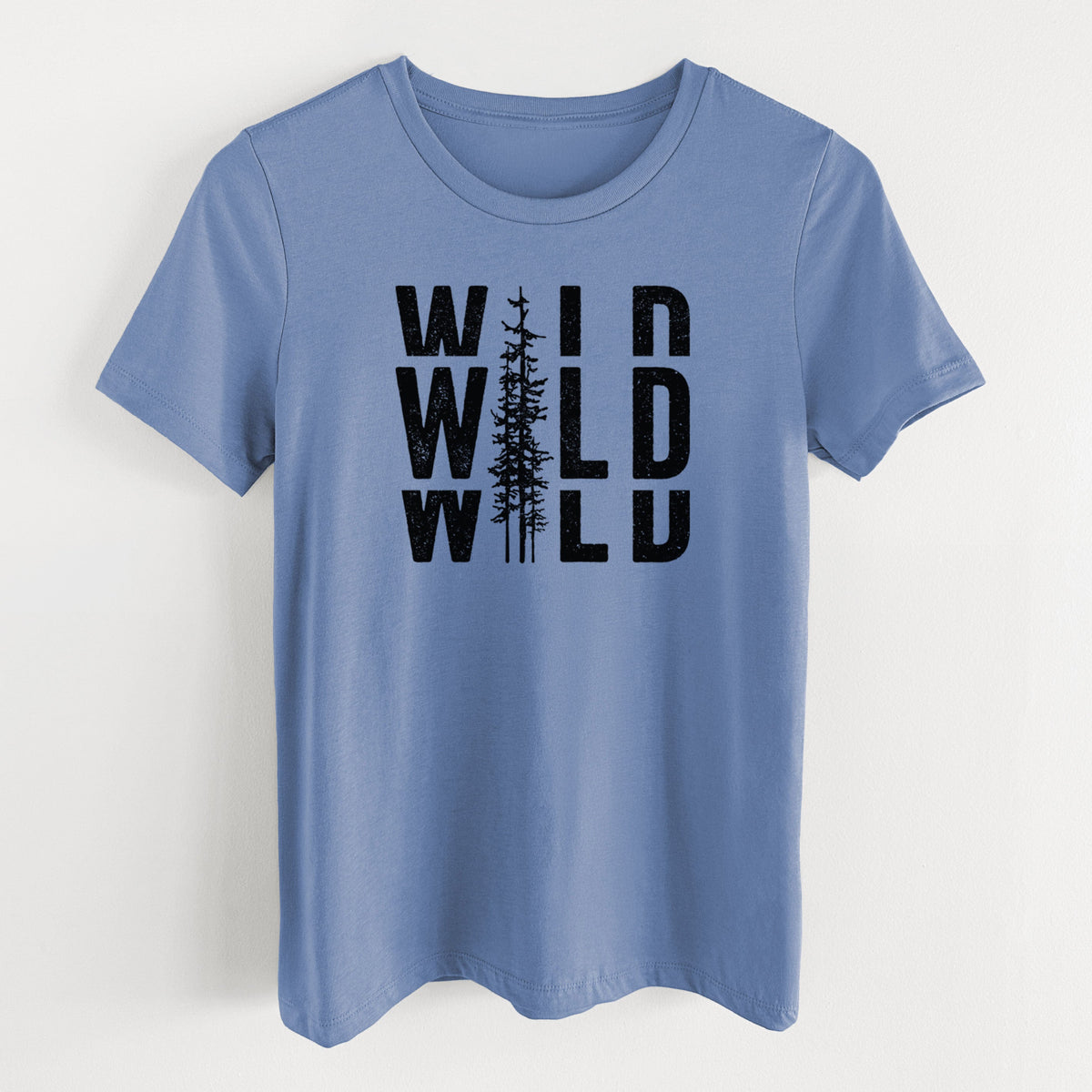 Wild - Women's Lightweight Relaxed Fit 100% Cotton Crewneck