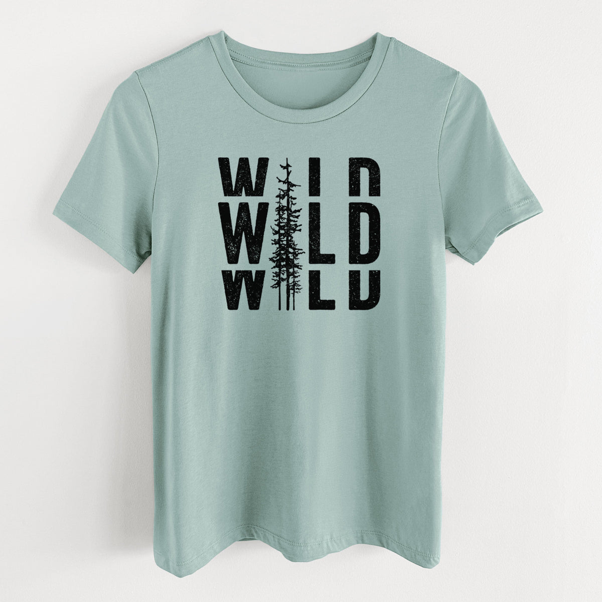 Wild - Women's Lightweight Relaxed Fit 100% Cotton Crewneck