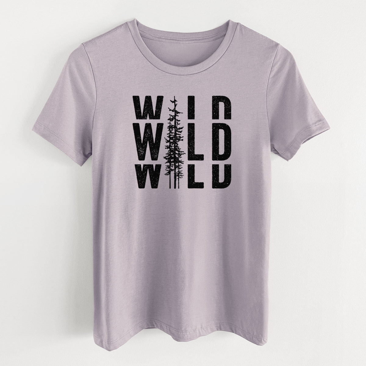 Wild - Women's Lightweight Relaxed Fit 100% Cotton Crewneck