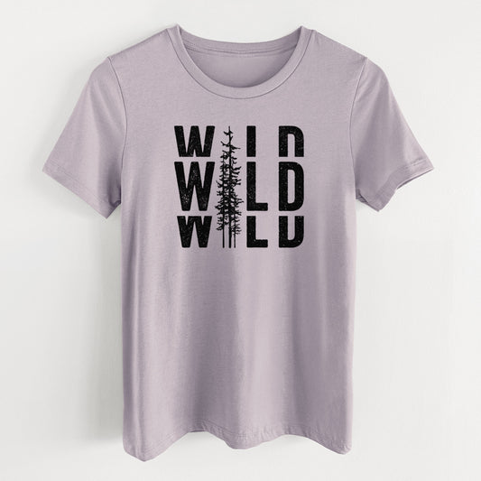 Wild - Women's Lightweight Relaxed Fit 100% Cotton Crewneck