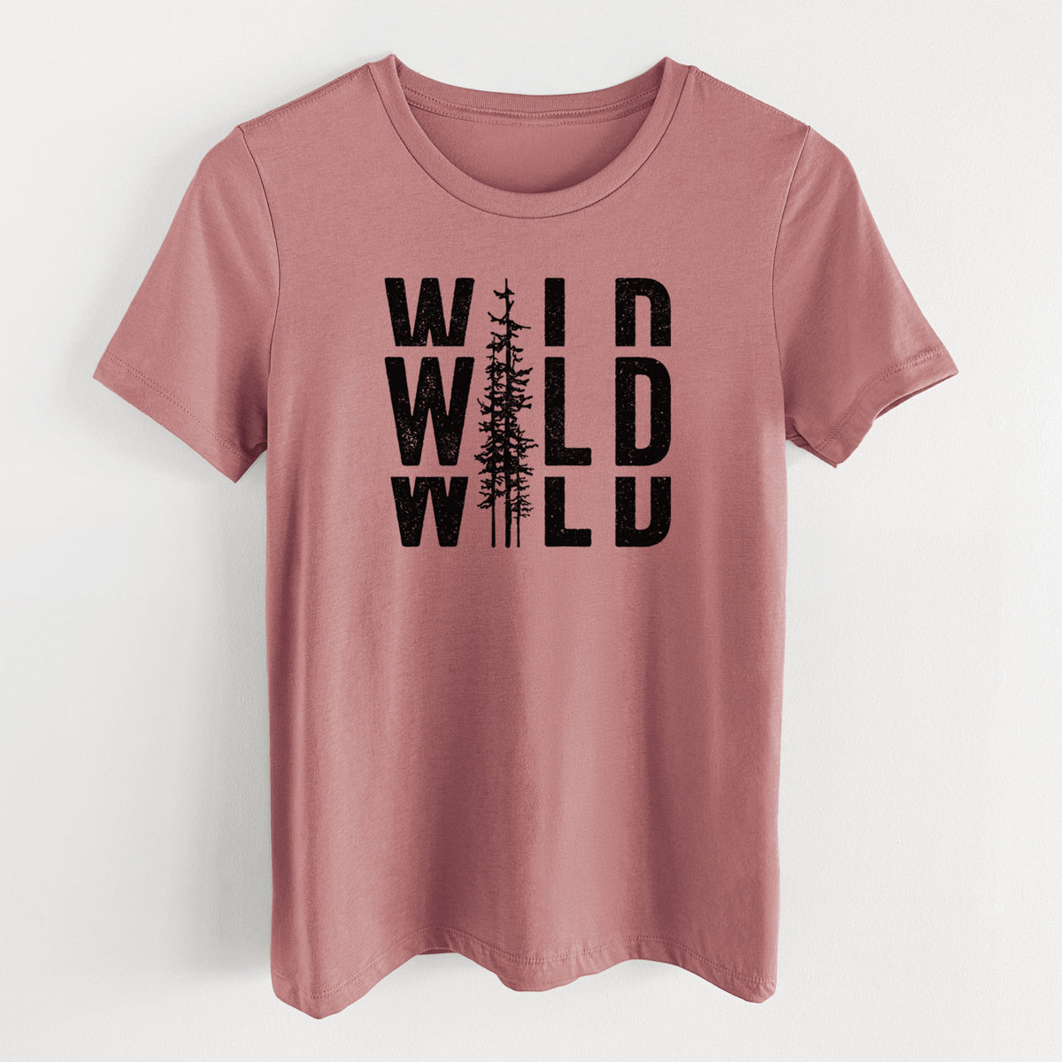 Wild - Women's Lightweight Relaxed Fit 100% Cotton Crewneck