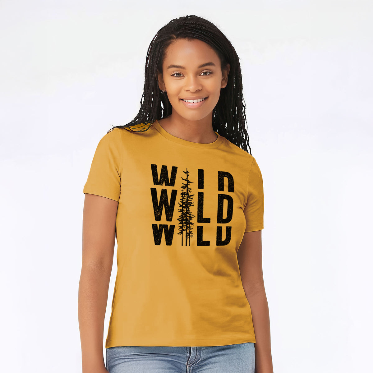Wild - Women's Lightweight Relaxed Fit 100% Cotton Crewneck