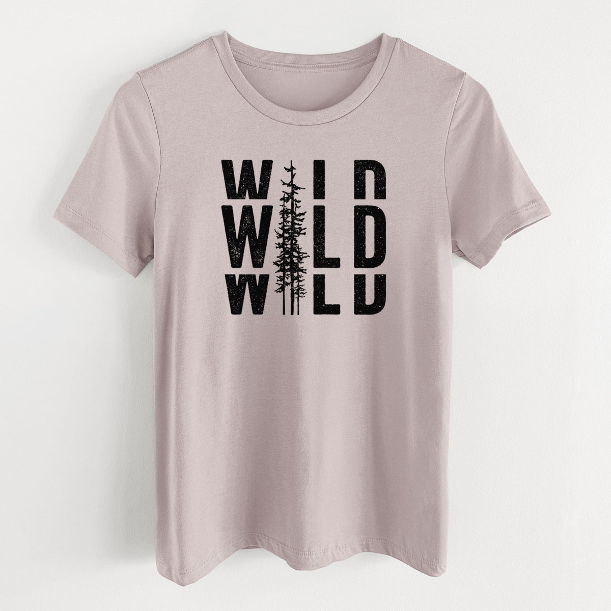 Wild - Women's Lightweight Relaxed Fit 100% Cotton Crewneck