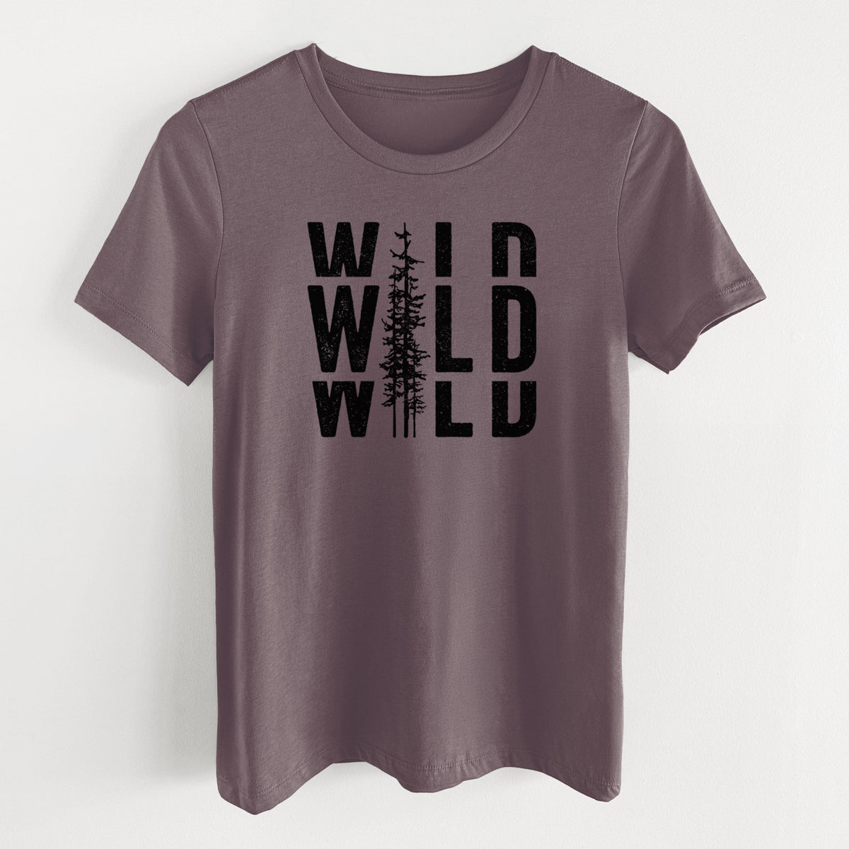 Wild - Women's Lightweight Relaxed Fit 100% Cotton Crewneck