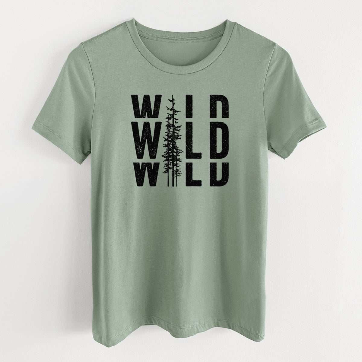 Wild - Women's Lightweight Relaxed Fit 100% Cotton Crewneck