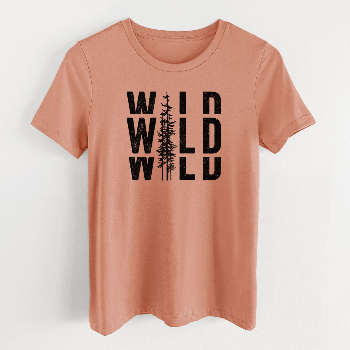 Wild - Women's Lightweight Relaxed Fit 100% Cotton Crewneck
