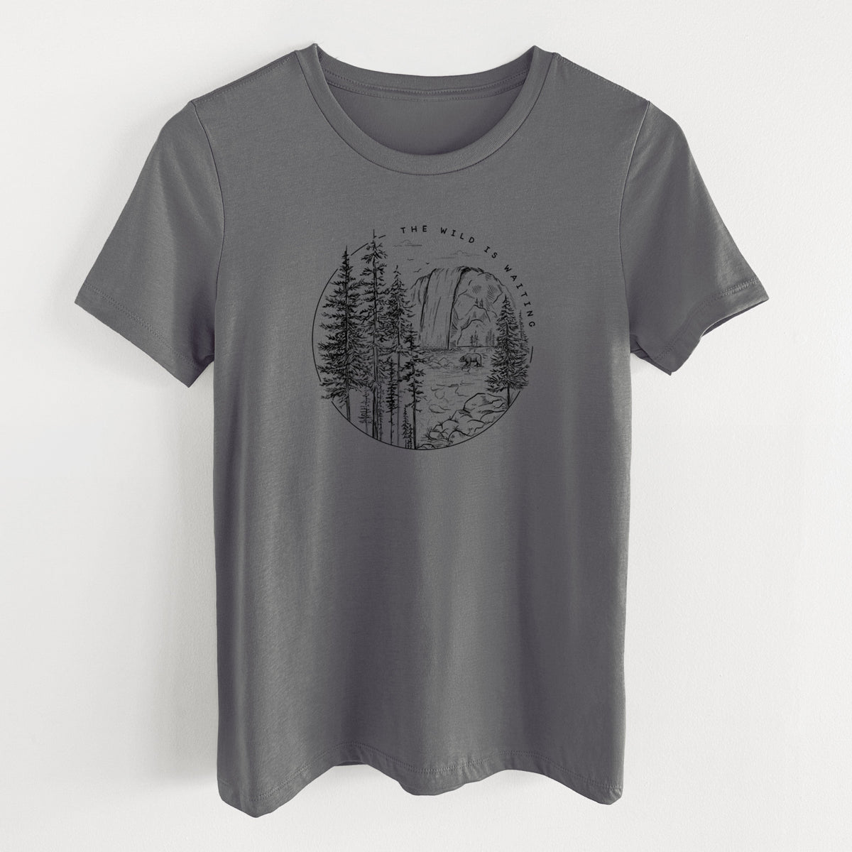 The Wild is Waiting - Women's Lightweight Relaxed Fit 100% Cotton Crewneck
