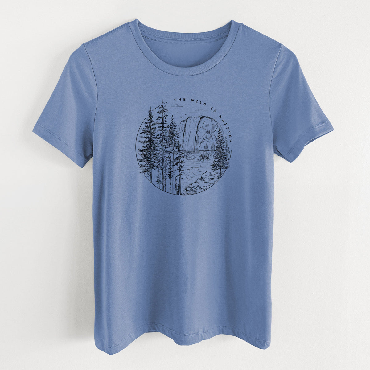 The Wild is Waiting - Women's Lightweight Relaxed Fit 100% Cotton Crewneck