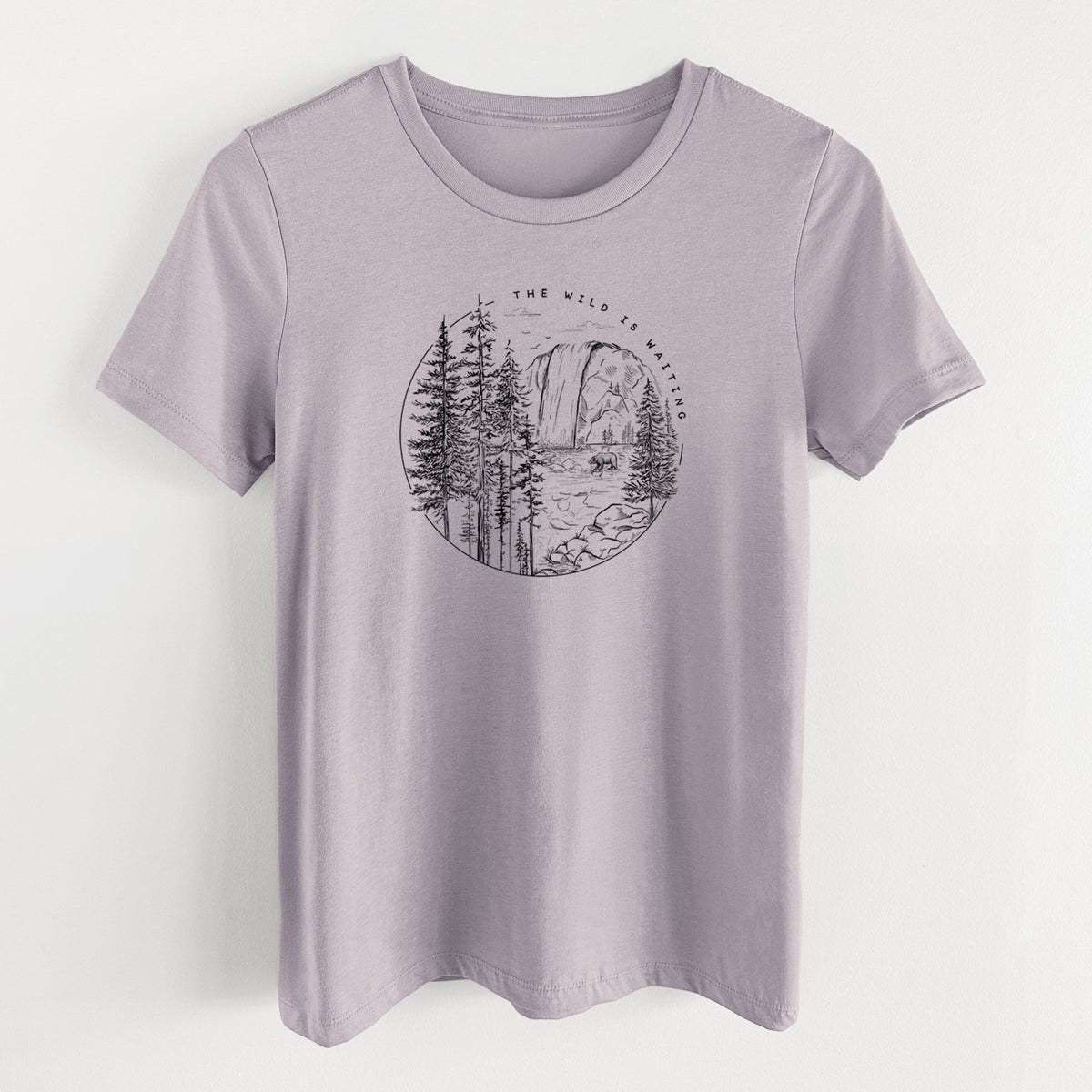 The Wild is Waiting - Women's Lightweight Relaxed Fit 100% Cotton Crewneck