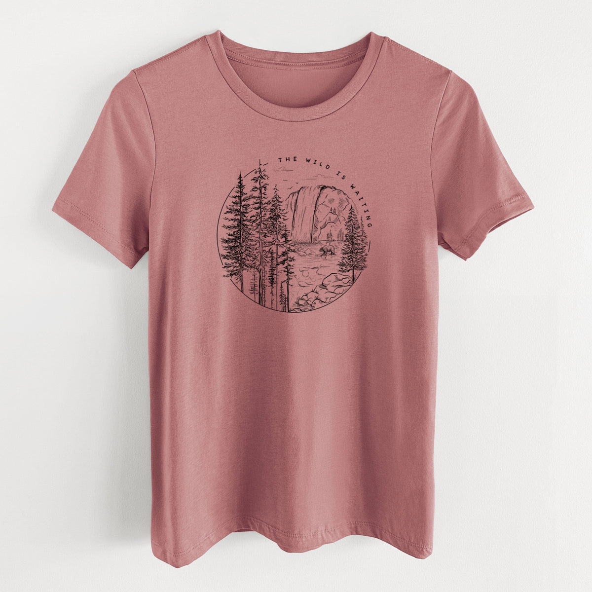 The Wild is Waiting - Women's Lightweight Relaxed Fit 100% Cotton Crewneck