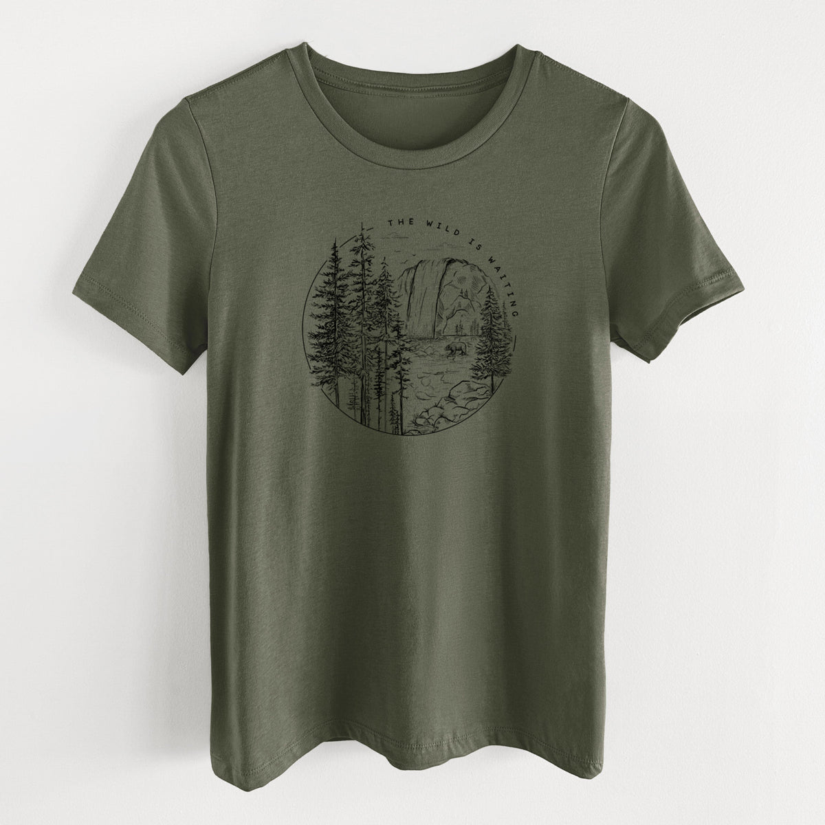 The Wild is Waiting - Women's Lightweight Relaxed Fit 100% Cotton Crewneck