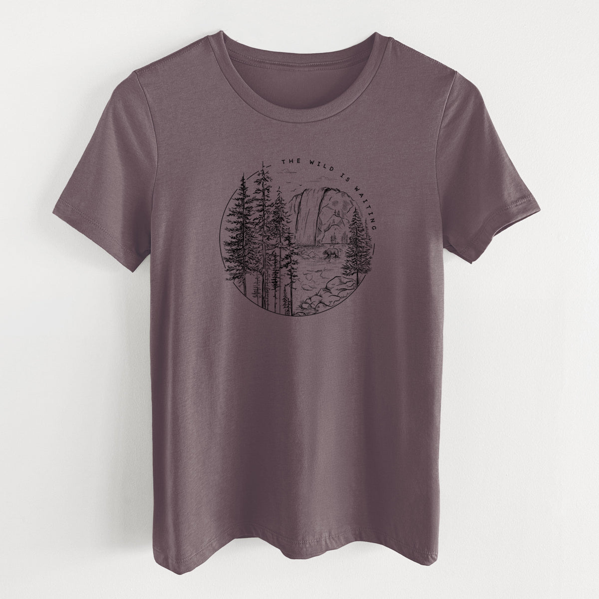 The Wild is Waiting - Women's Lightweight Relaxed Fit 100% Cotton Crewneck