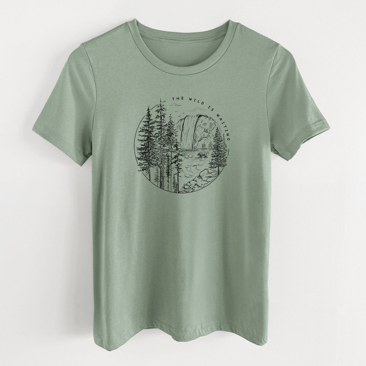 The Wild is Waiting - Women's Lightweight Relaxed Fit 100% Cotton Crewneck