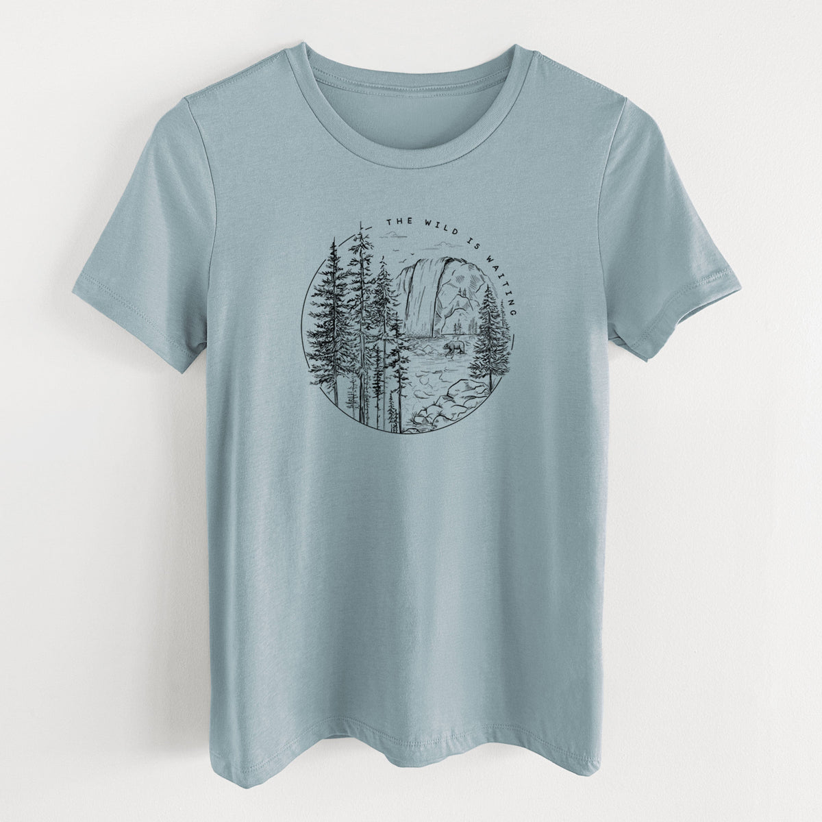 The Wild is Waiting - Women's Lightweight Relaxed Fit 100% Cotton Crewneck